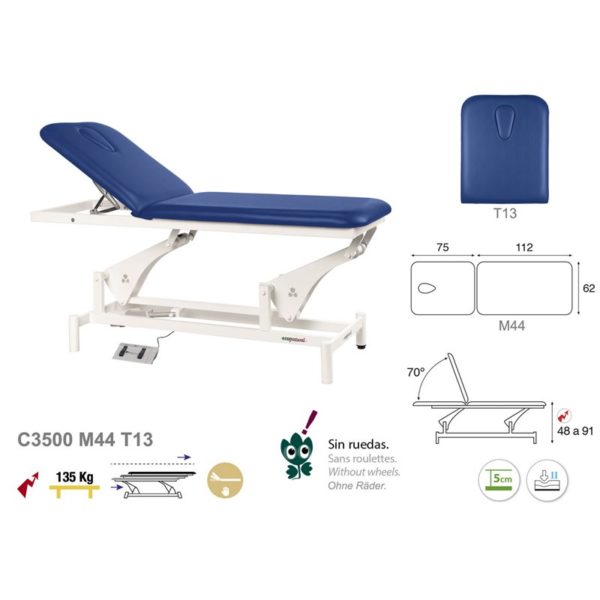 C3500 Ecopostural table de massage électrique en 2 plans