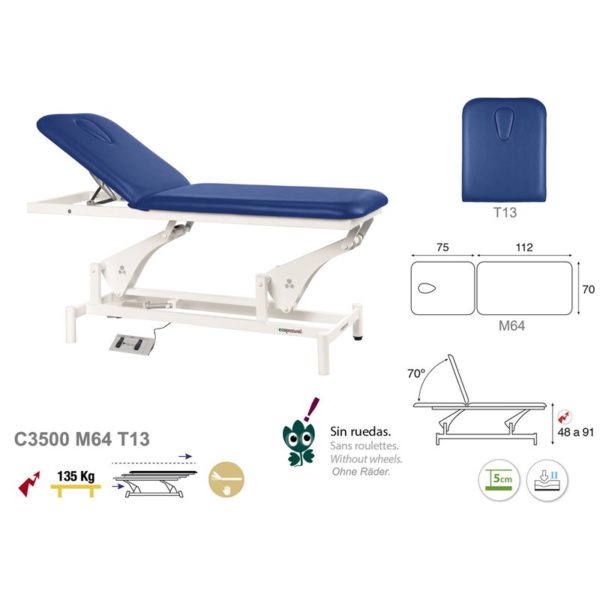 C3500 Ecopostural table de massage électrique en 2 plans