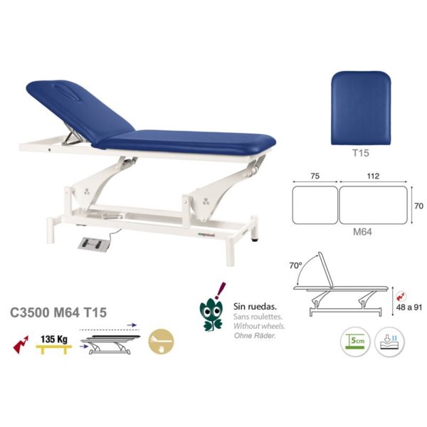 C3500 Ecopostural table de massage électrique en 2 plans