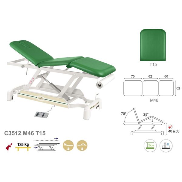 C3512 Ecopostural table de massage électrique en 3 plans