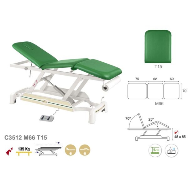 C3512 Ecopostural table de massage électrique en 3 plans