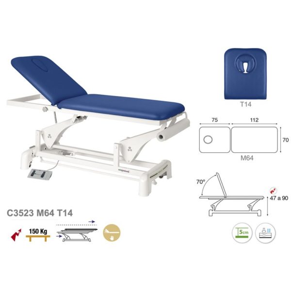 C3523 Ecopostural table de massage électrique en 2 plans