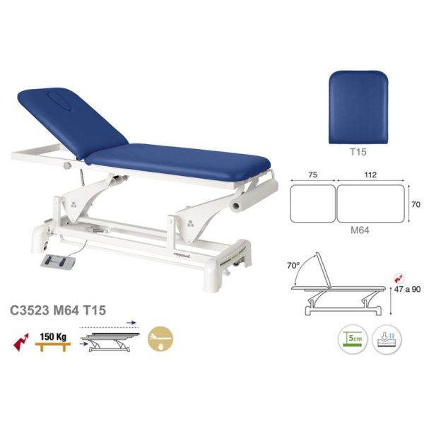 C3523 Ecopostural table de massage électrique en 2 plans
