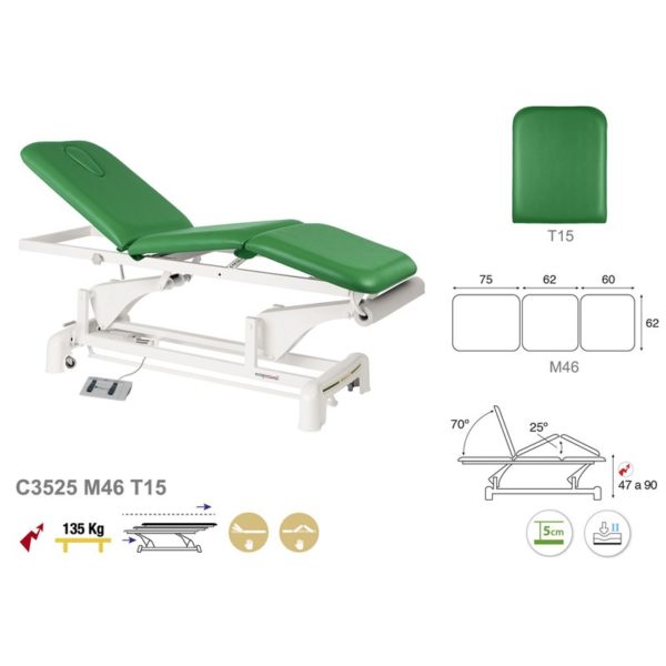 C3525 Ecopostural table de massage électrique en 3 plans