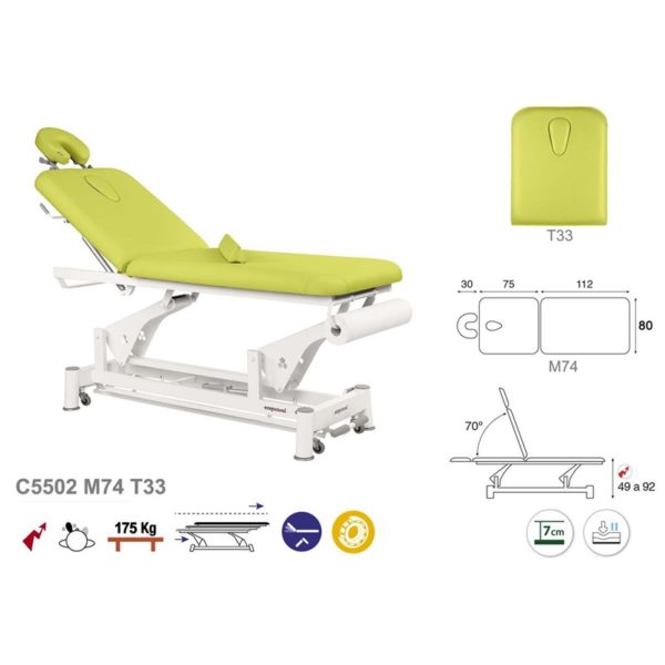 C5502 Ecopostural table de massage électrique en 2 plans