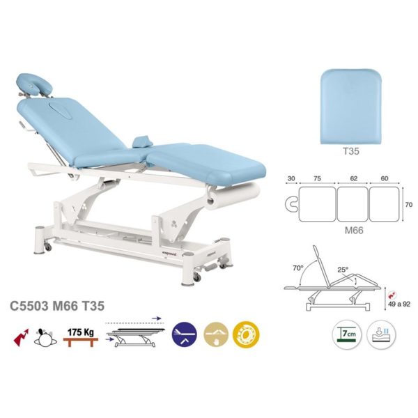 C5503 Ecopostural table de massage électrique en 3 plans