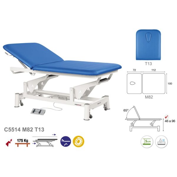C5514 Ecopostural table de massage électrique en 2 plans