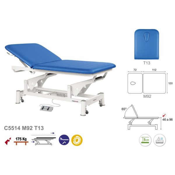 C5514 Ecopostural table de massage électrique en 2 plans