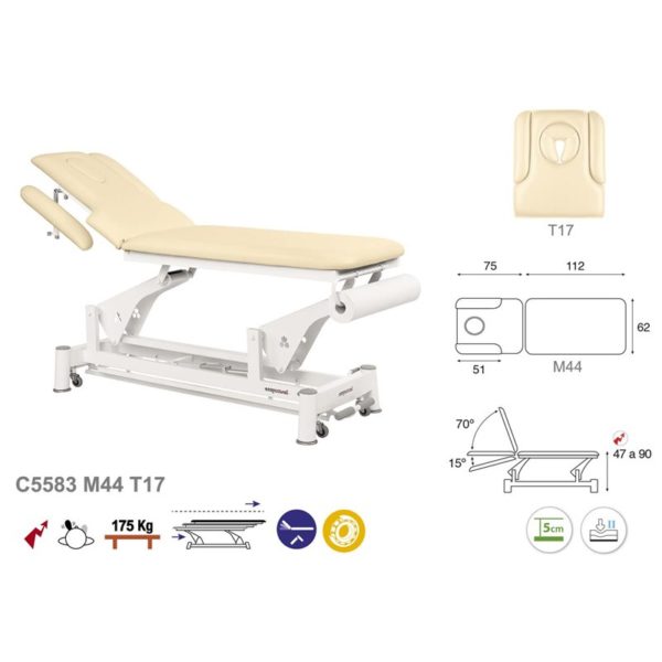 C5583 Ecopostural table de massage électrique en 2 plans