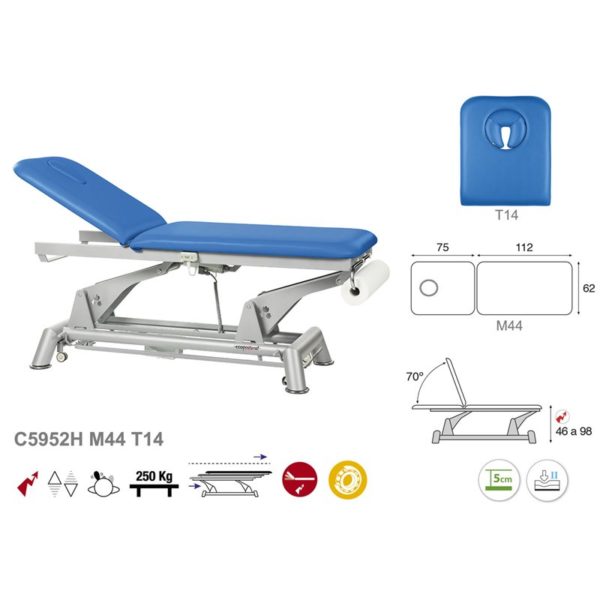 C5952H Ecopostural table de massage électrique en 2 plans