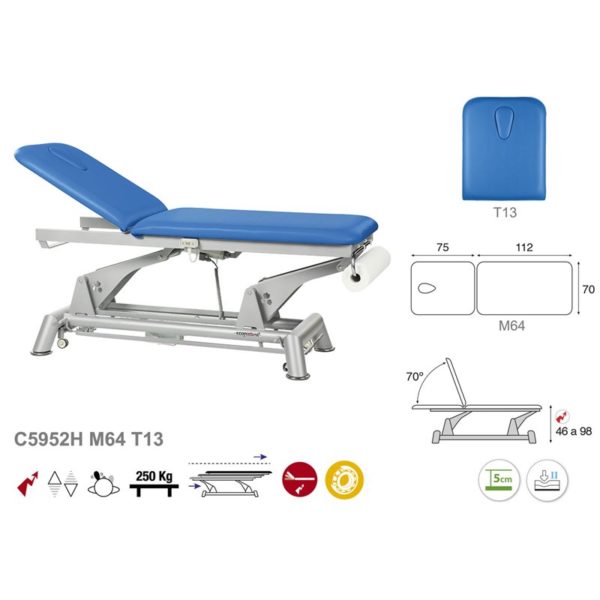 C5952H Ecopostural table de massage électrique en 2 plans