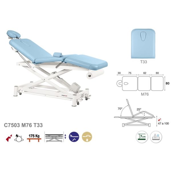 C7503 Ecopostural table de massage électrique en 3 plans
