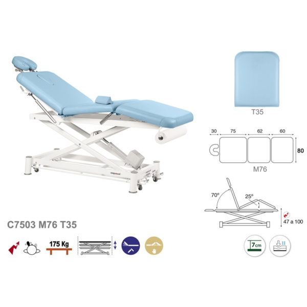 C7503 Ecopostural table de massage électrique en 3 plans