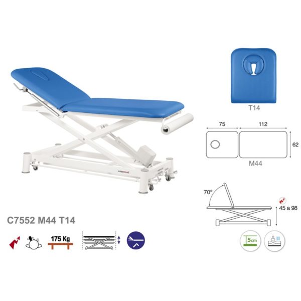 C7552 Ecopostural table de massage électrique en 2 plans
