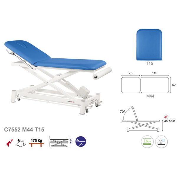 C7552 Ecopostural table de massage électrique en 2 plans