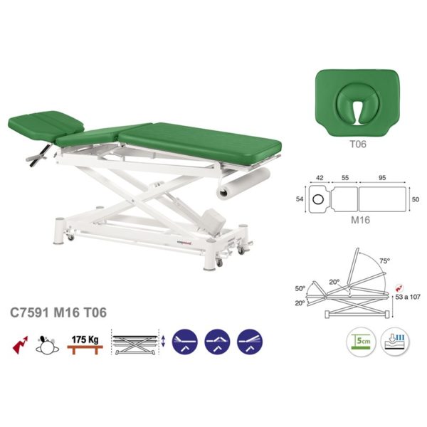 C7591 Ecopostural table de massage électrique en 3 plans