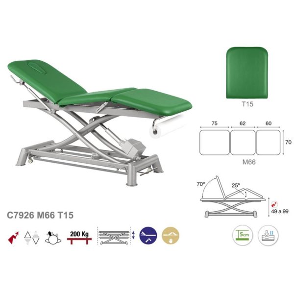 C7926 Ecopostural table de massage électrique en 3 plans