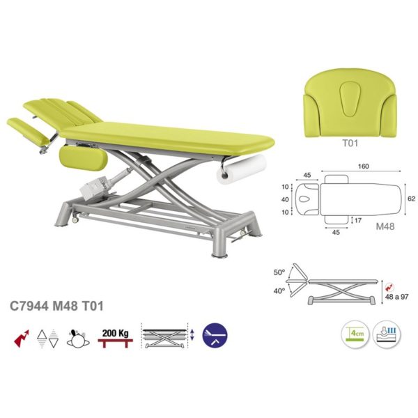 C7944 Ecopostural table de massage électrique en 2 plans