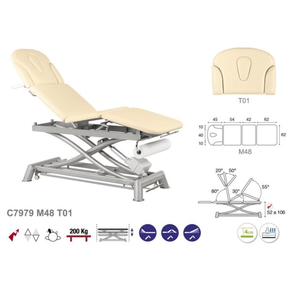 C7979 Ecopostural table de massage électrique en 4 plans
