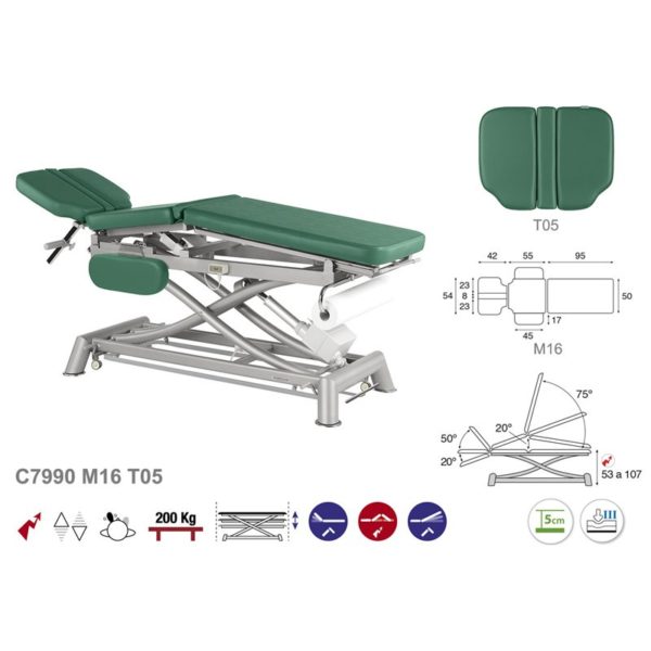 C7990 Ecopostural table de massage électrique en 3 plans