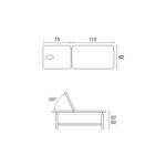Ecopostural table de massage fixée en 2 plans C3220 Ecopostural table de massage fixée en 2 plans C3220