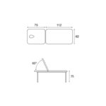 Ecopostural table de massage fixée en 2 plans C4520