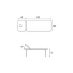 Ecopostural table de massage fixée en 2 plans C4575