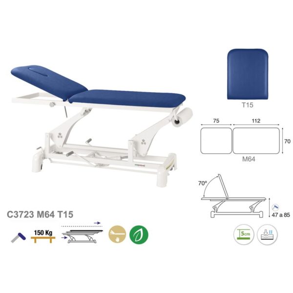C3723 Ecopostural table de massage hydraulique en 2 plans