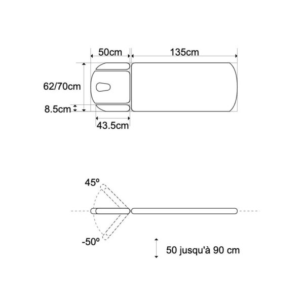 CE-0140-AR Mobercas table électrique pour l’ostéopathie