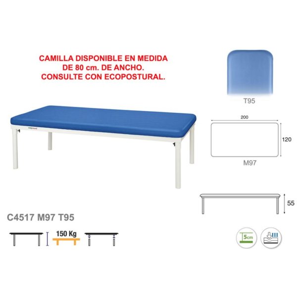 C4517 Table de massage bobath en 1 plan Ecopostural