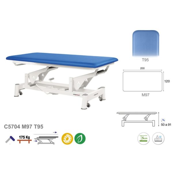 C5704 Table de massage bobath en 1 plan Ecopostural